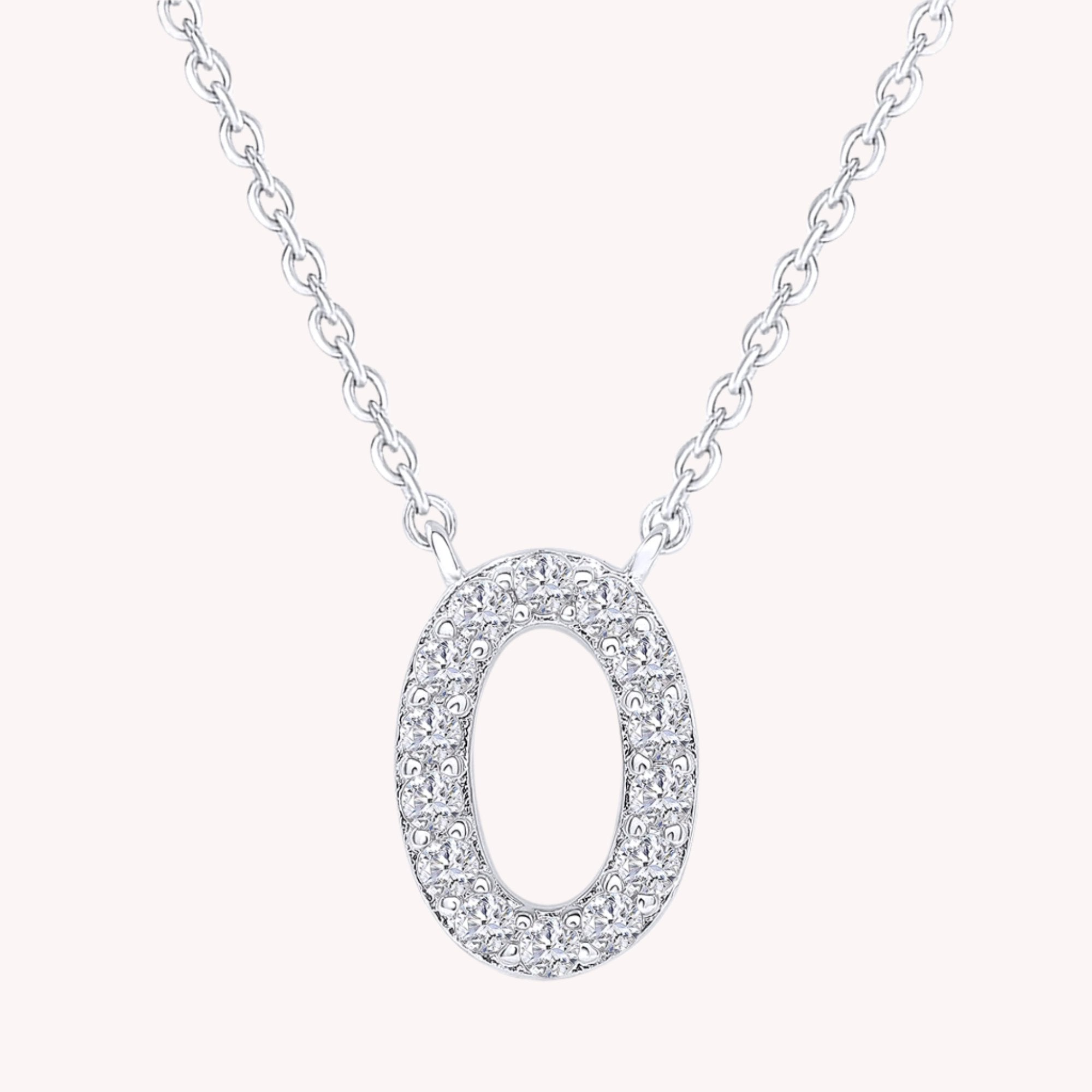 AFFY Moissanite Diamond Alphabet's Letter's Necklaces