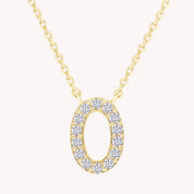 AFFY Moissanite Diamond Alphabet's Letter's Necklaces