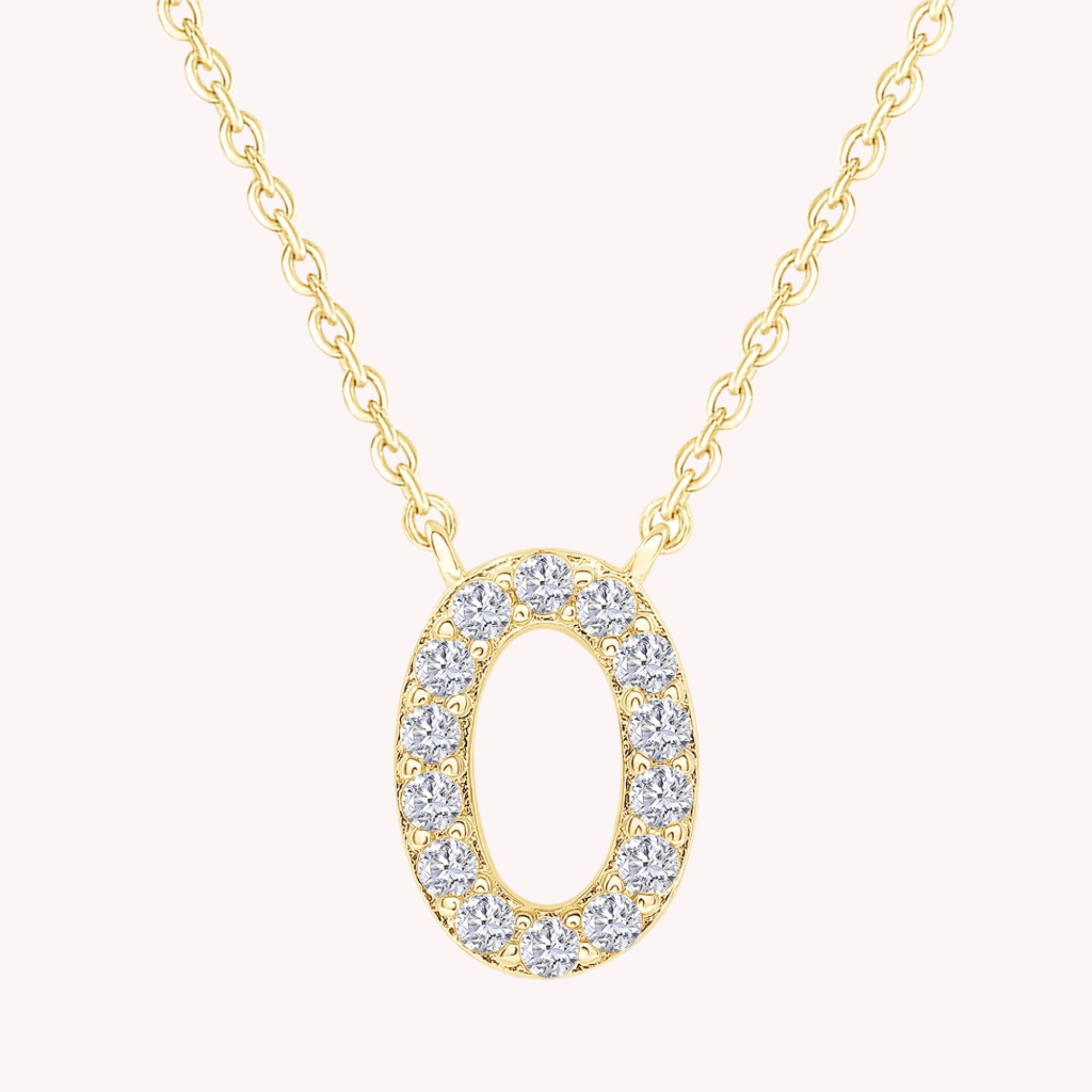 AFFY Moissanite Diamond Alphabet's Letter's Necklaces