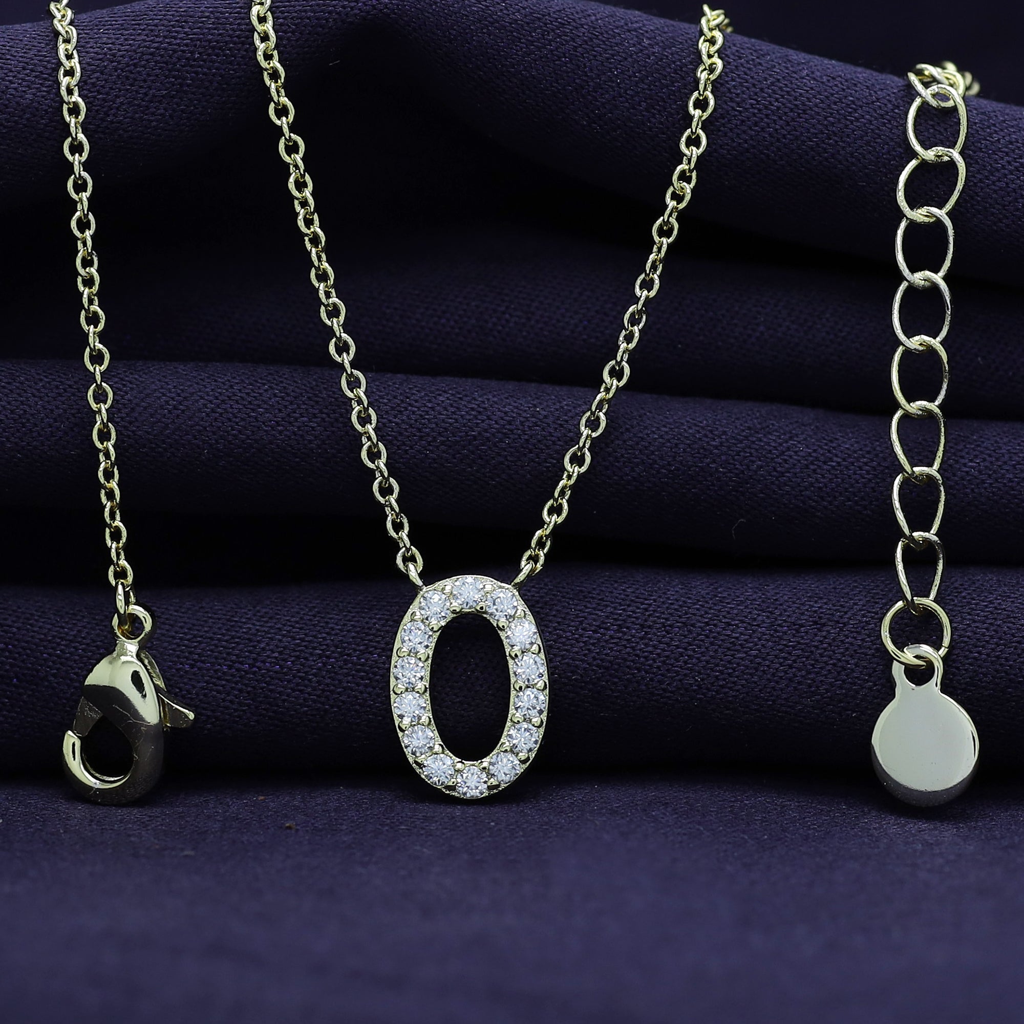 AFFY Moissanite Diamond Alphabet's Letter's Necklaces