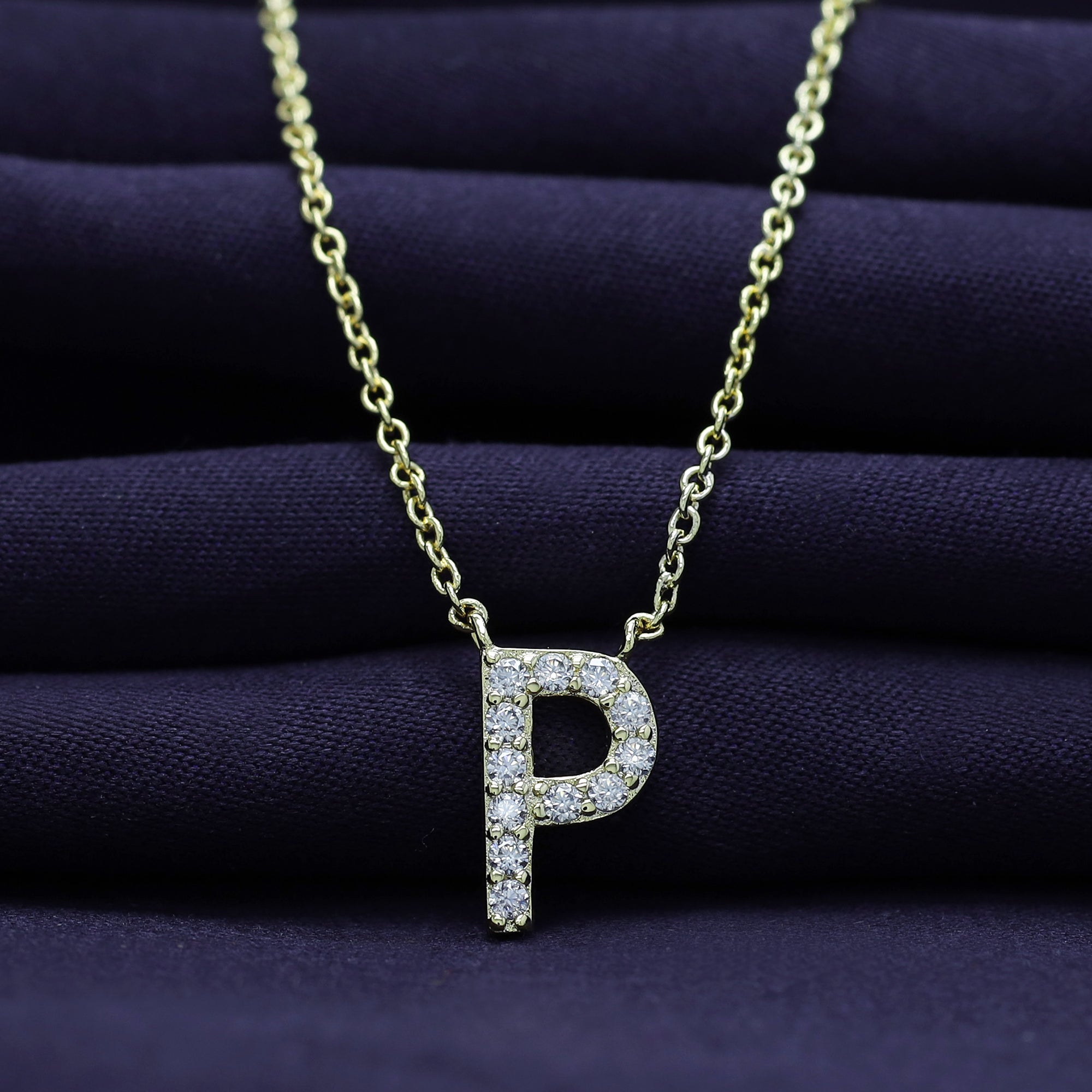 AFFY Moissanite Diamond Alphabet's Letter's Necklaces