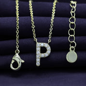 AFFY Moissanite Diamond Alphabet's Letter's Necklaces