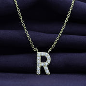 AFFY Moissanite Diamond Alphabet's Letter's Necklaces