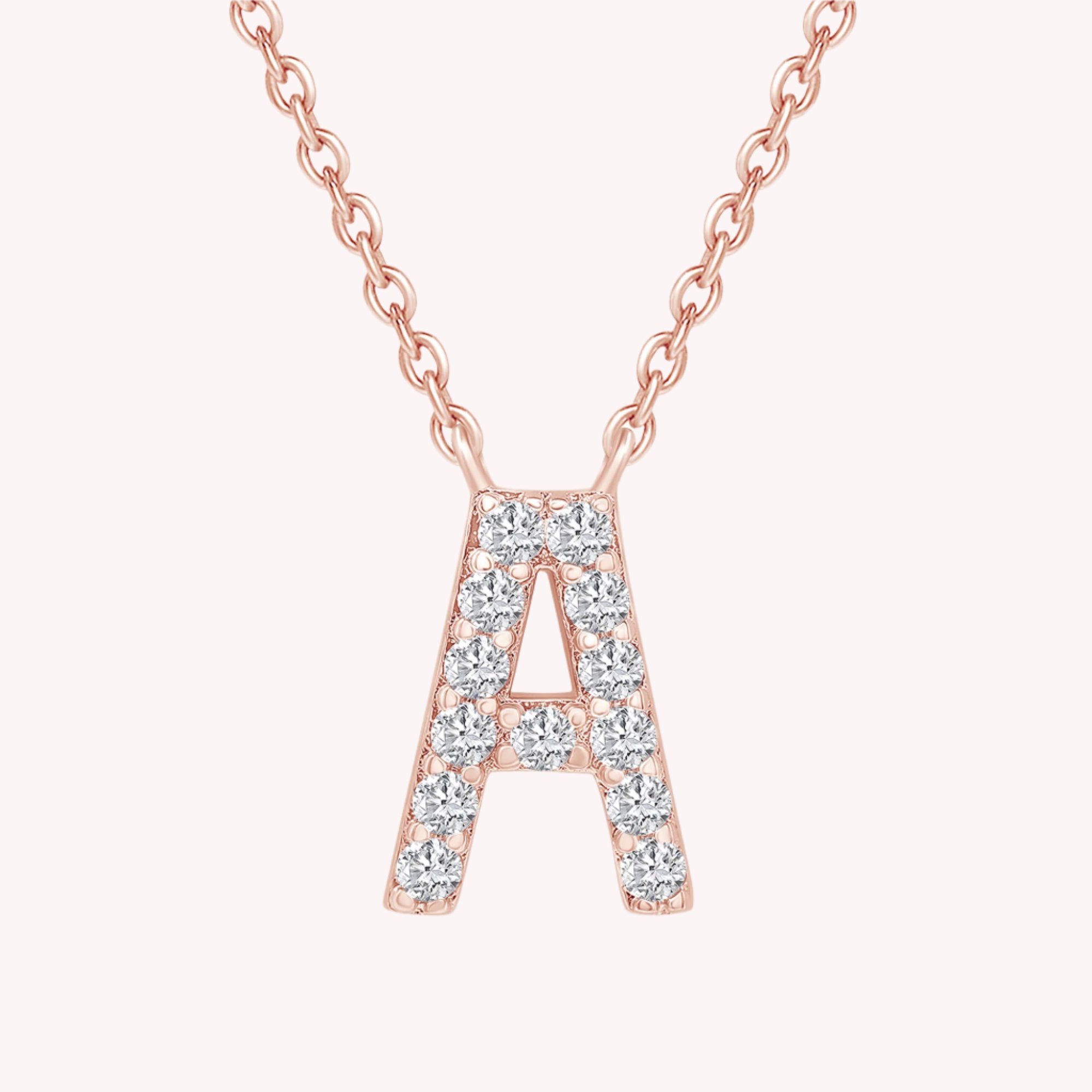 AFFY Moissanite Diamond Alphabet's Letter's Necklaces