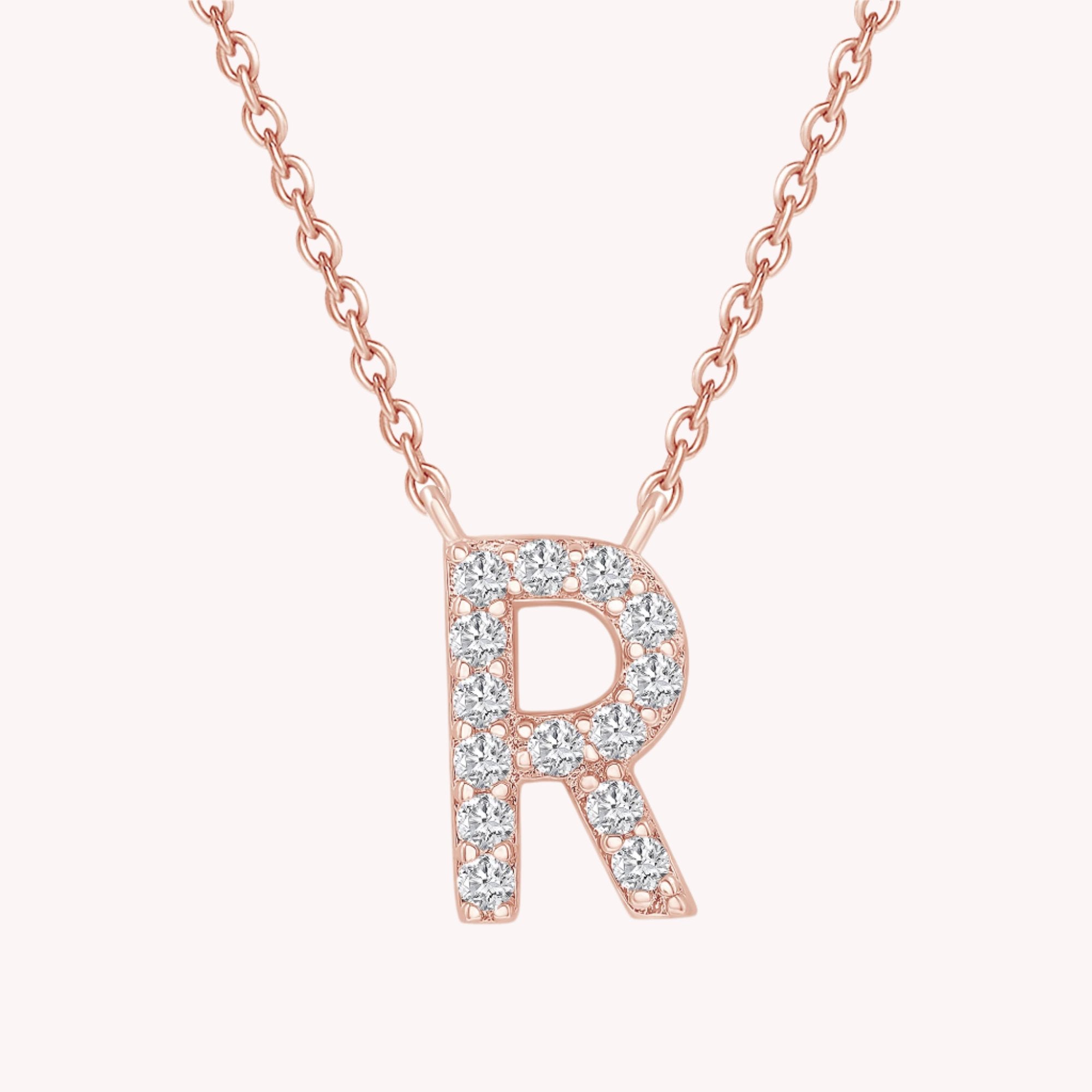 AFFY Moissanite Diamond Alphabet's Letter's Necklaces