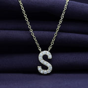 AFFY Moissanite Diamond Alphabet's Letter's Necklaces