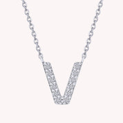 AFFY Moissanite Diamond Alphabet's Letter's Necklaces