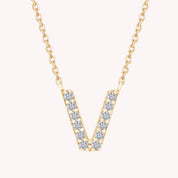 AFFY Moissanite Diamond Alphabet's Letter's Necklaces