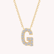 AFFY Moissanite Diamond Alphabet's Letter's Necklaces