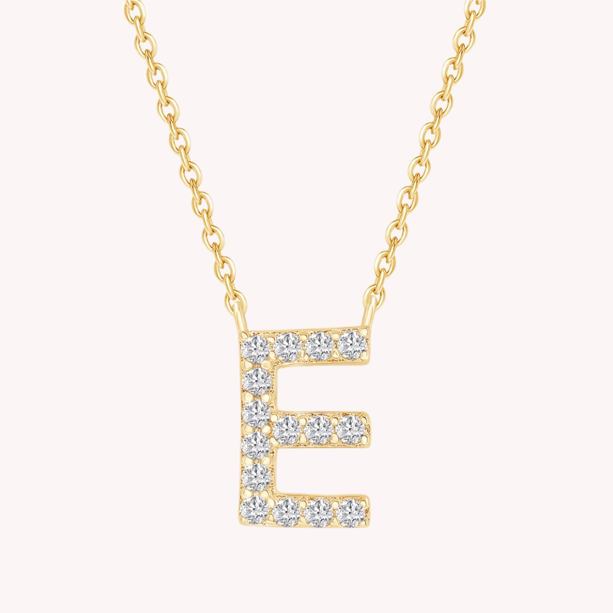 AFFY Moissanite Diamond Alphabet's Letter's Necklaces