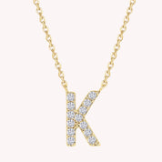 AFFY Moissanite Diamond Alphabet's Letter's Necklaces