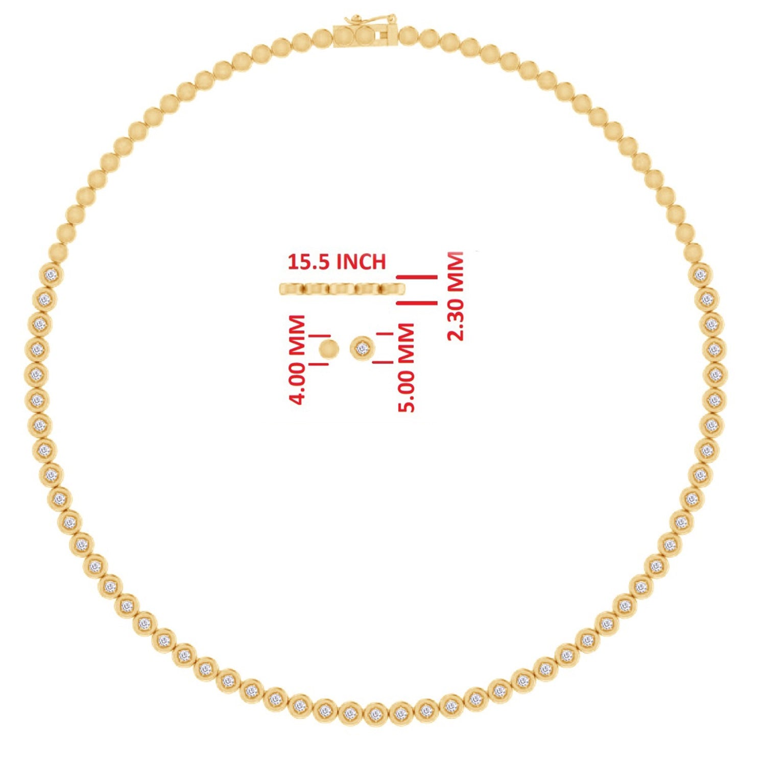 Lab Created Moissanite 1.76 Cttw Tennis Choker Necklace