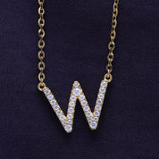 AFFY Moissanite Diamond Alphabet's Letter's Necklaces