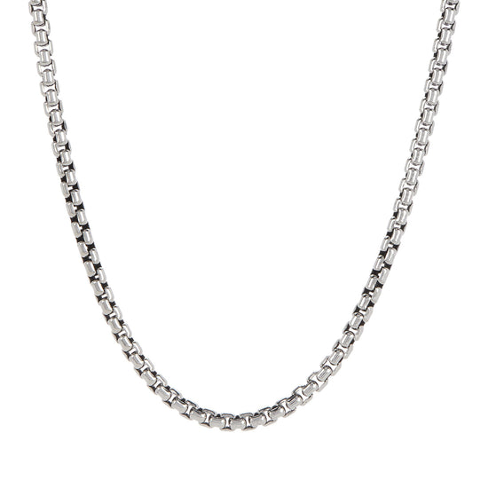 JAI Sterling Silver 5.3mm Box Chain  20" Necklace 60.2g