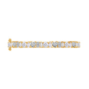 Multi Shape Lab Created Moissanite Bangle Bracelet
