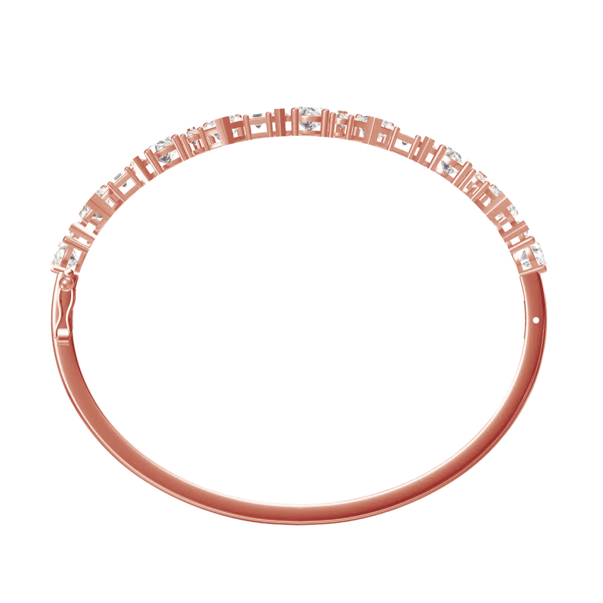 Multi Shape Lab Created Moissanite Bangle Bracelet