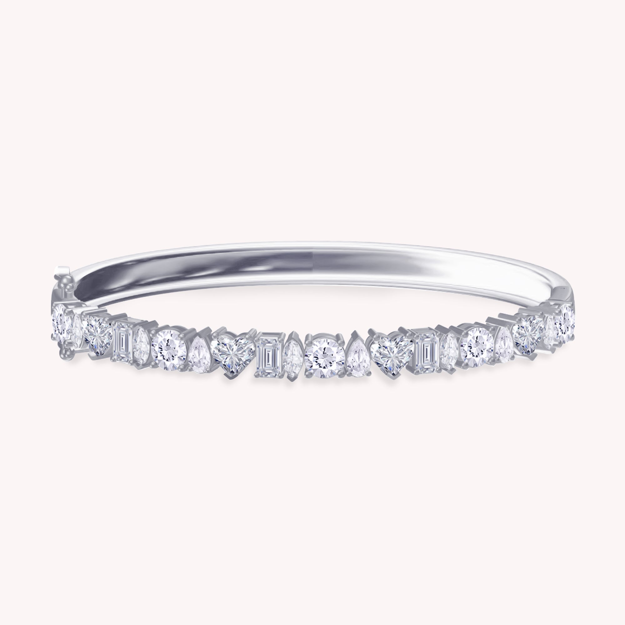 Multi Shape Lab Grown Diamond Bangle Bracelet