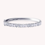 Multi Shape Lab Created Moissanite Bangle Bracelet