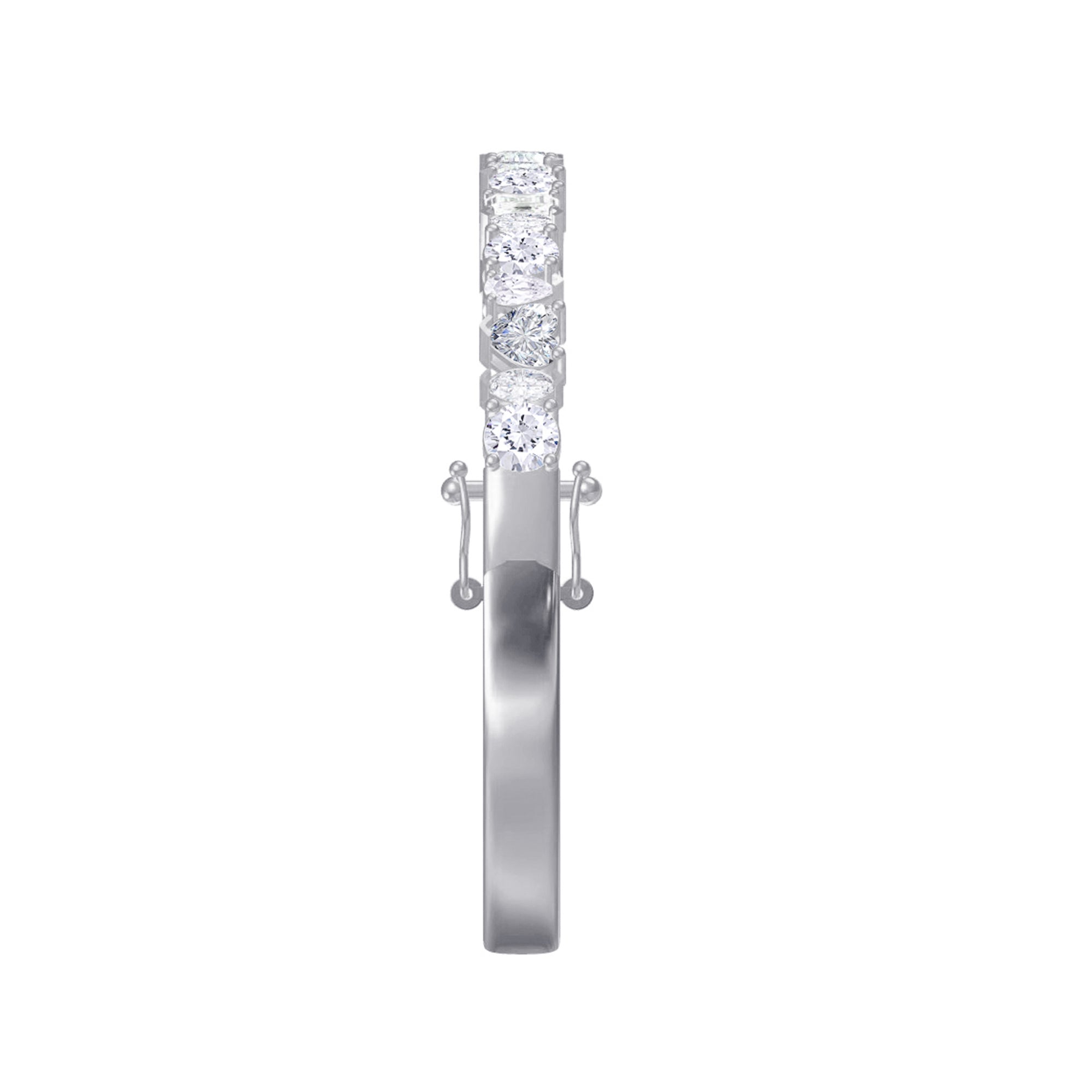 Multi Shape Lab Created Moissanite Bangle Bracelet