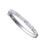 Multi Shape Lab Created Moissanite Bangle Bracelet