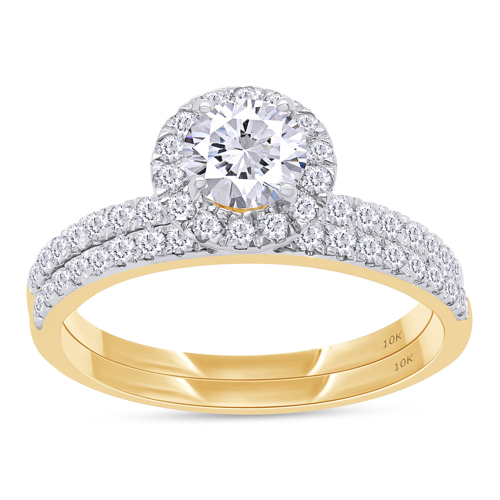 
                      
                        1 1/10 Carat Round Shape IGI Certified Lab Grown Diamond Halo Bridal Set Engagement Ring For Women In 10K Or 14K Solid Gold Jewelry (1.10 Cttw)
                      
                    