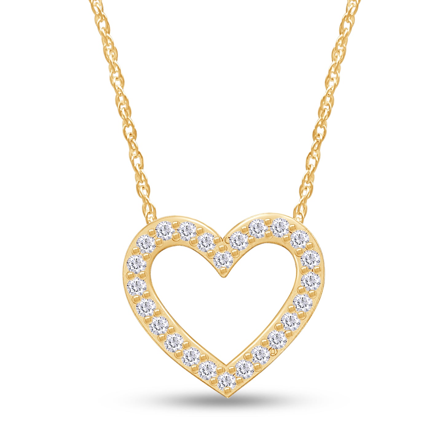 Load image into Gallery viewer, Round Lab Created Moissanite Diamond Heart Pendant Necklace For Women In 925 Sterling Silver
