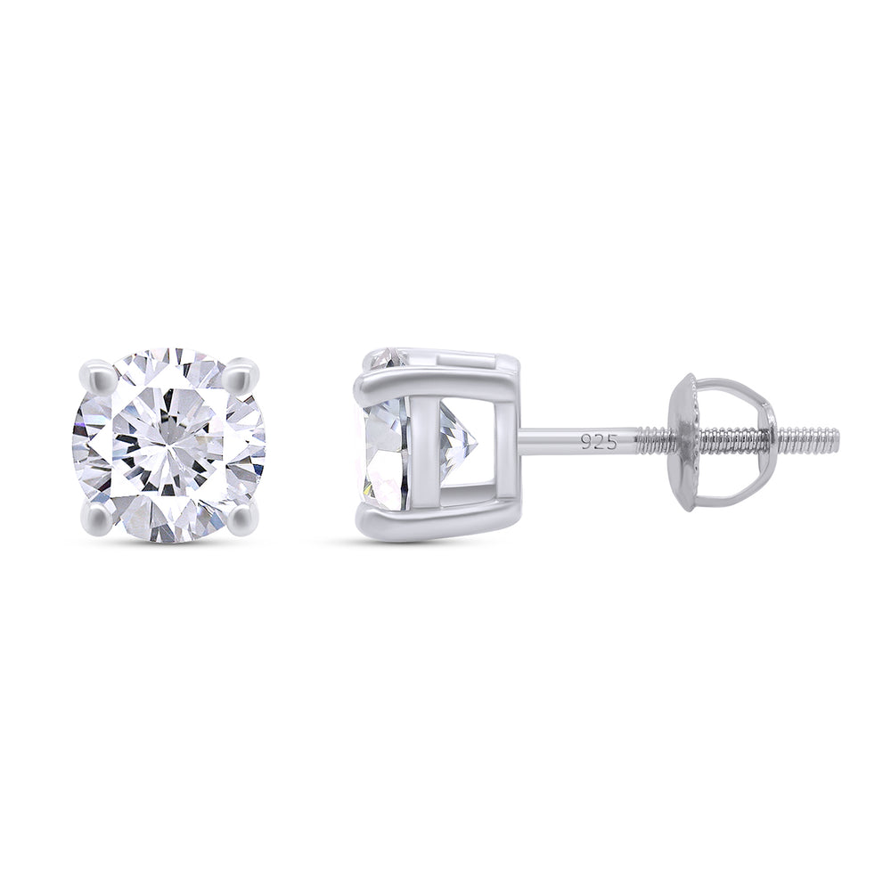 
                      
                        7.5MM Round Lab Created Moissanite Diamond Solitaire Stud Earrings for Women In 925 Sterling Silver
                      
                    