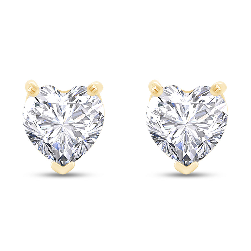 
                      
                        8MM Heart Lab Created Moissanite Diamond Solitaire Stud Earrings In 925 Sterling Silver
                      
                    