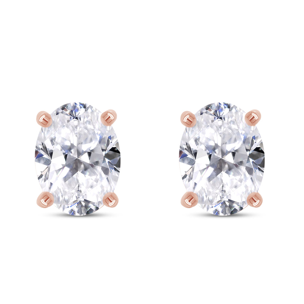 
                      
                        9X7MM Oval Cut Lab Created Moissanite Diamond Solitaire Stud Earrings For Women In 925 Sterling Silver
                      
                    