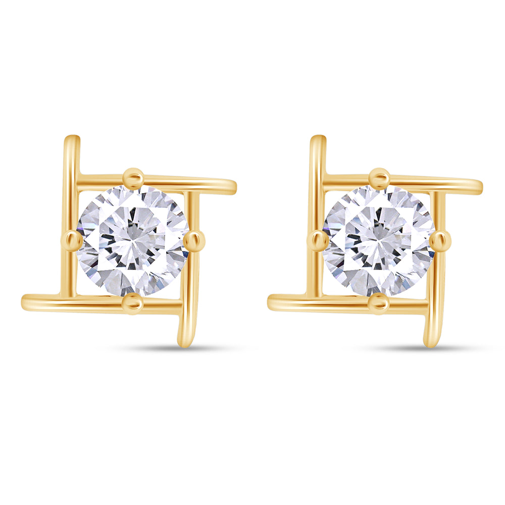 
                      
                        6MM Round Lab Created Moissanite Diamond Solitaire Stud Earrings For Women In 925 Sterling Silver
                      
                    