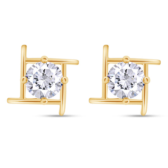 Load image into Gallery viewer, 6MM Round Lab Created Moissanite Diamond Solitaire Stud Earrings For Women In 925 Sterling Silver
