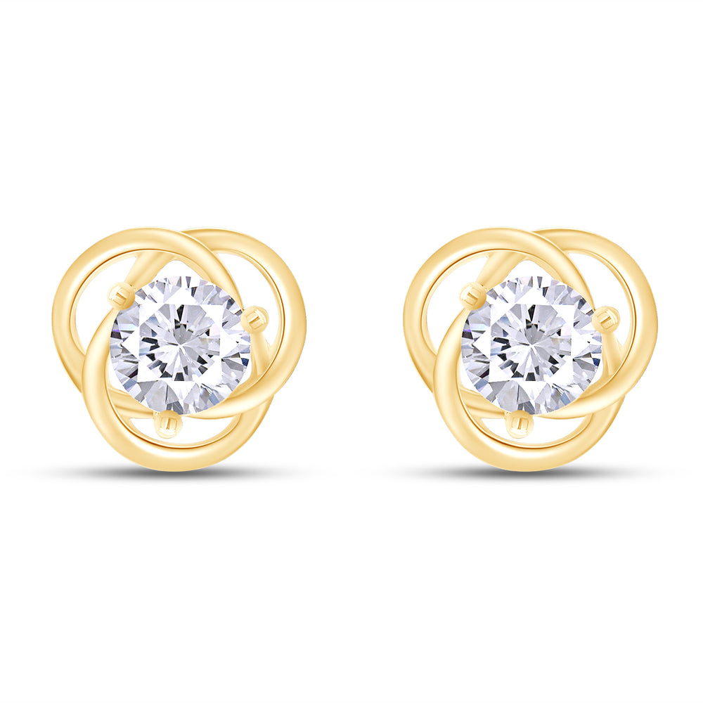 
                      
                        6MM Round Lab Created Moissanite Diamond Solitaire Love Knot Stud Earrings In 925 Sterling Silver
                      
                    