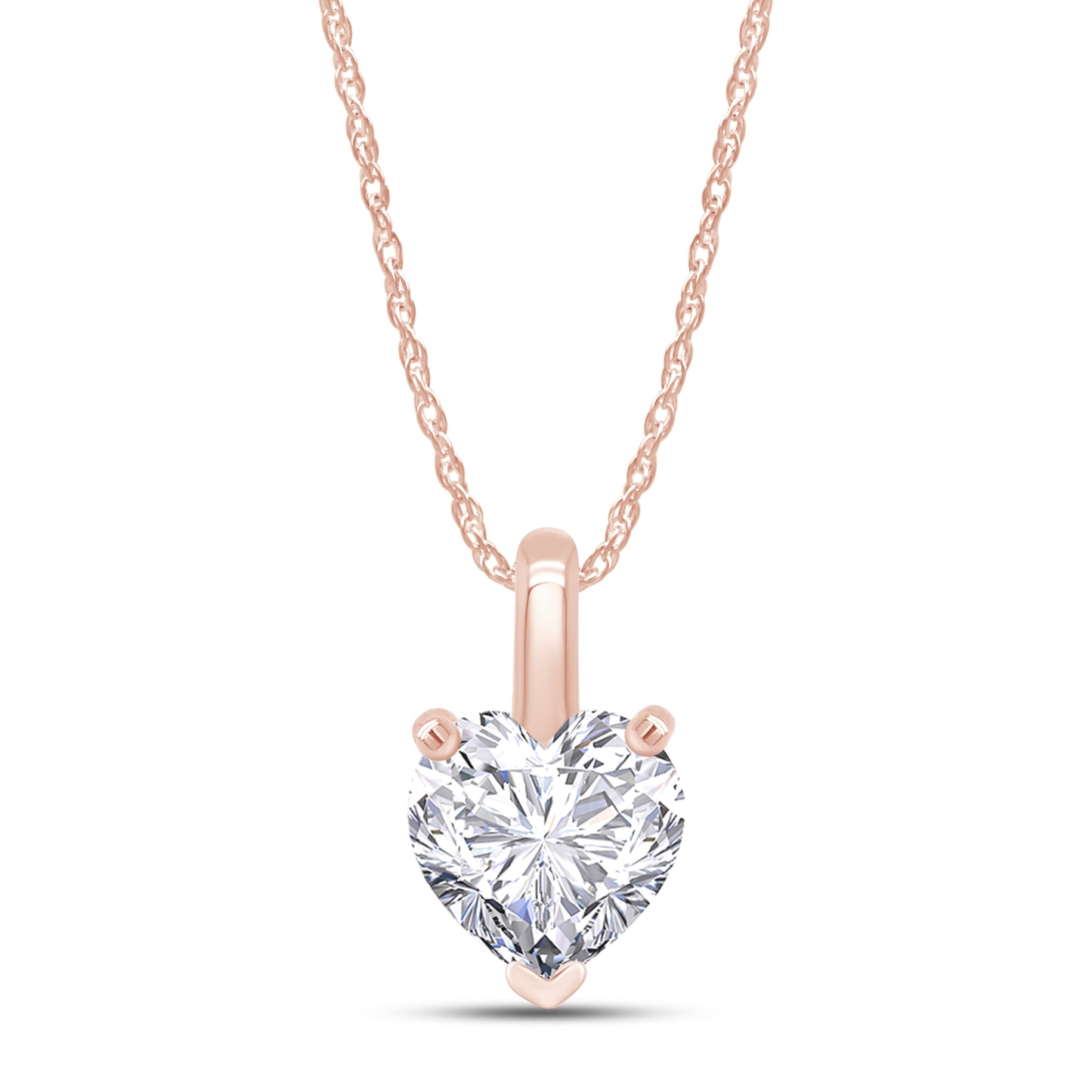 Load image into Gallery viewer, 8MM Heart Lab Created Moissanite Diamond Solitaire Pendant Chain Necklace for Women In 925 Sterling Silver
