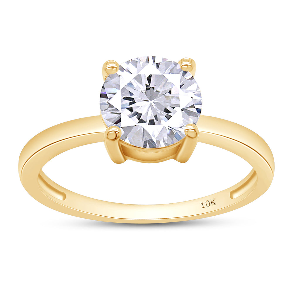 
                      
                        7.5MM Round Cut Lab Created Moissanite Diamond Engagement Ring In 10K Or 14K Solid Gold (1.50 Cttw)
                      
                    