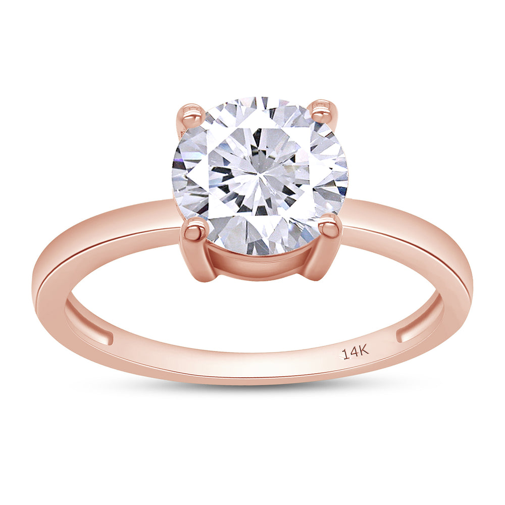 
                      
                        7.5MM Round Cut Lab Created Moissanite Diamond Engagement Ring In 10K Or 14K Solid Gold (1.50 Cttw)
                      
                    