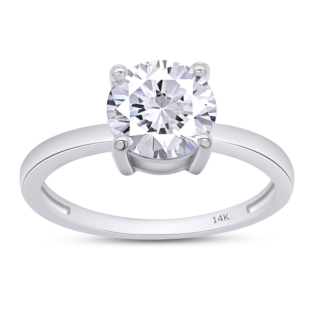 
                      
                        7.5MM Round Cut Lab Created Moissanite Diamond Engagement Ring In 10K Or 14K Solid Gold (1.50 Cttw)
                      
                    