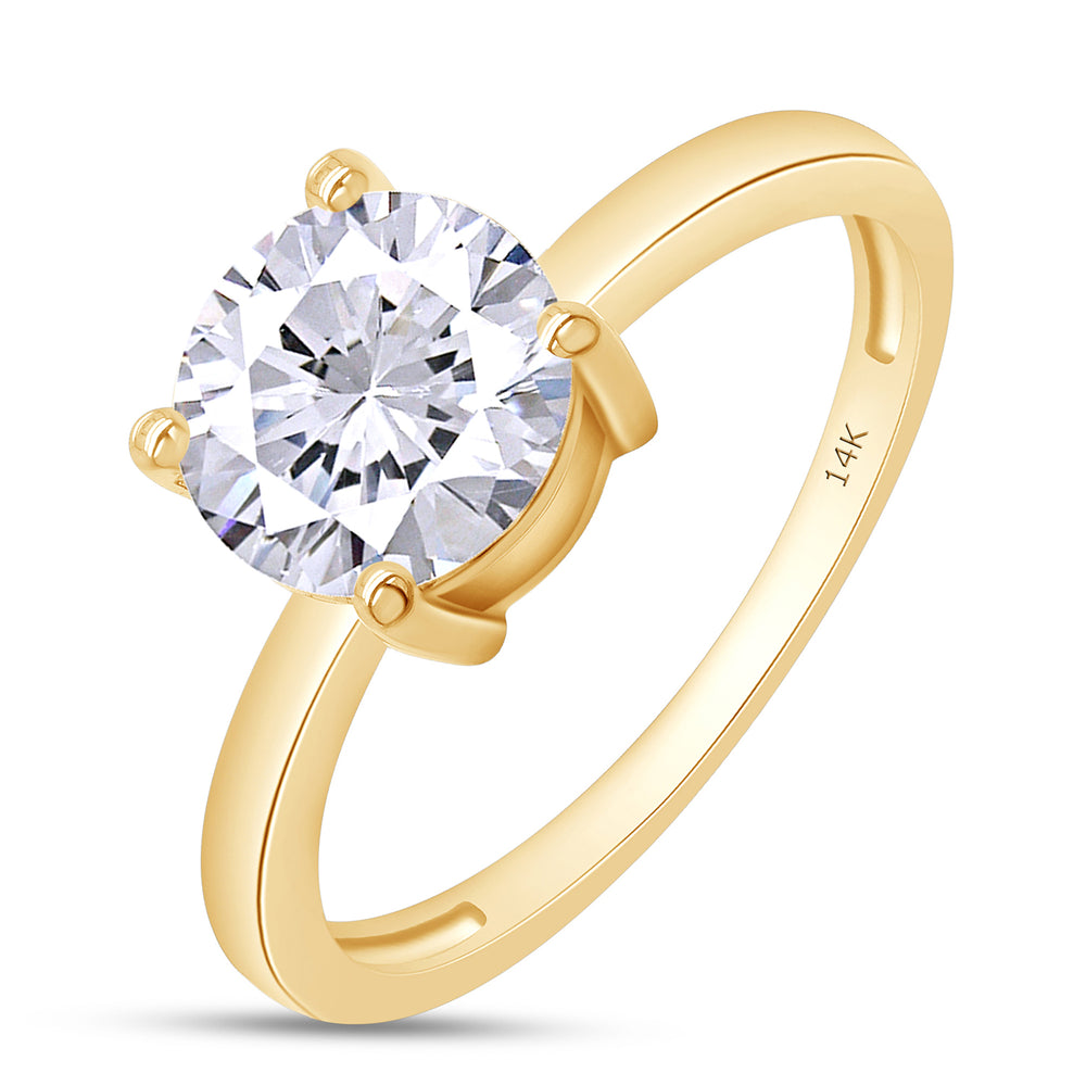 
                      
                        7.5MM Round Cut Lab Created Moissanite Diamond Engagement Ring In 10K Or 14K Solid Gold (1.50 Cttw)
                      
                    