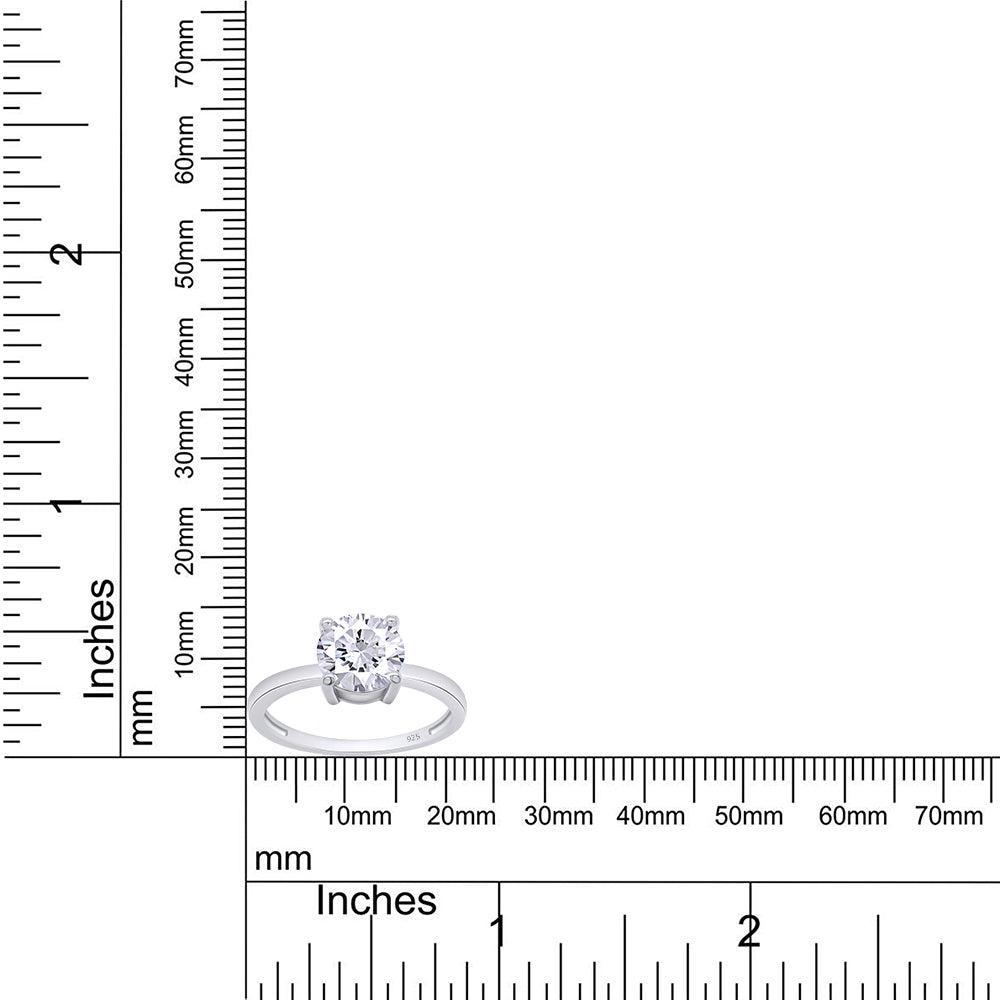 
                      
                        1 1/2 Carat 7.5MM Round Lab Created Moissanite Diamond Solitaire Ring For Women In 925 Sterling Silver
                      
                    