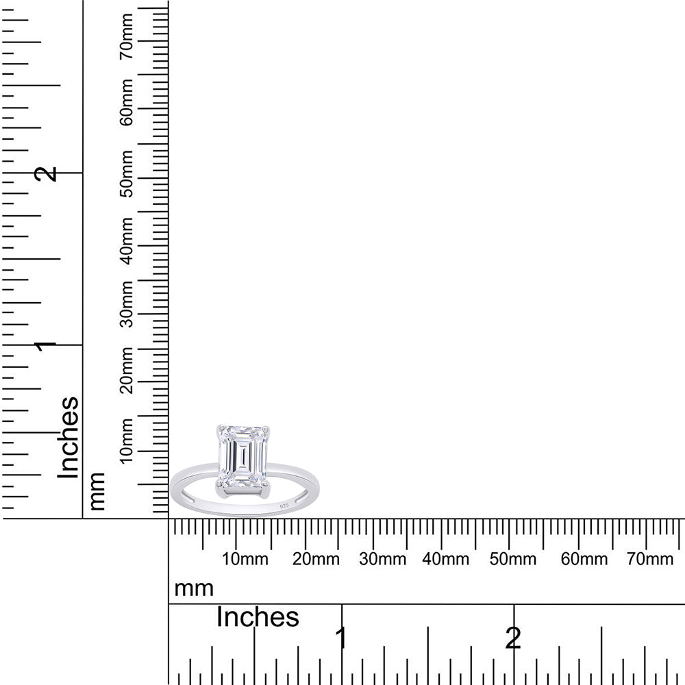 
                      
                        8X6MM Emerald Lab Created Moissanite Diamond Solitaire Ring For Women In 925 Sterling Silver (1.60 Cttw)
                      
                    