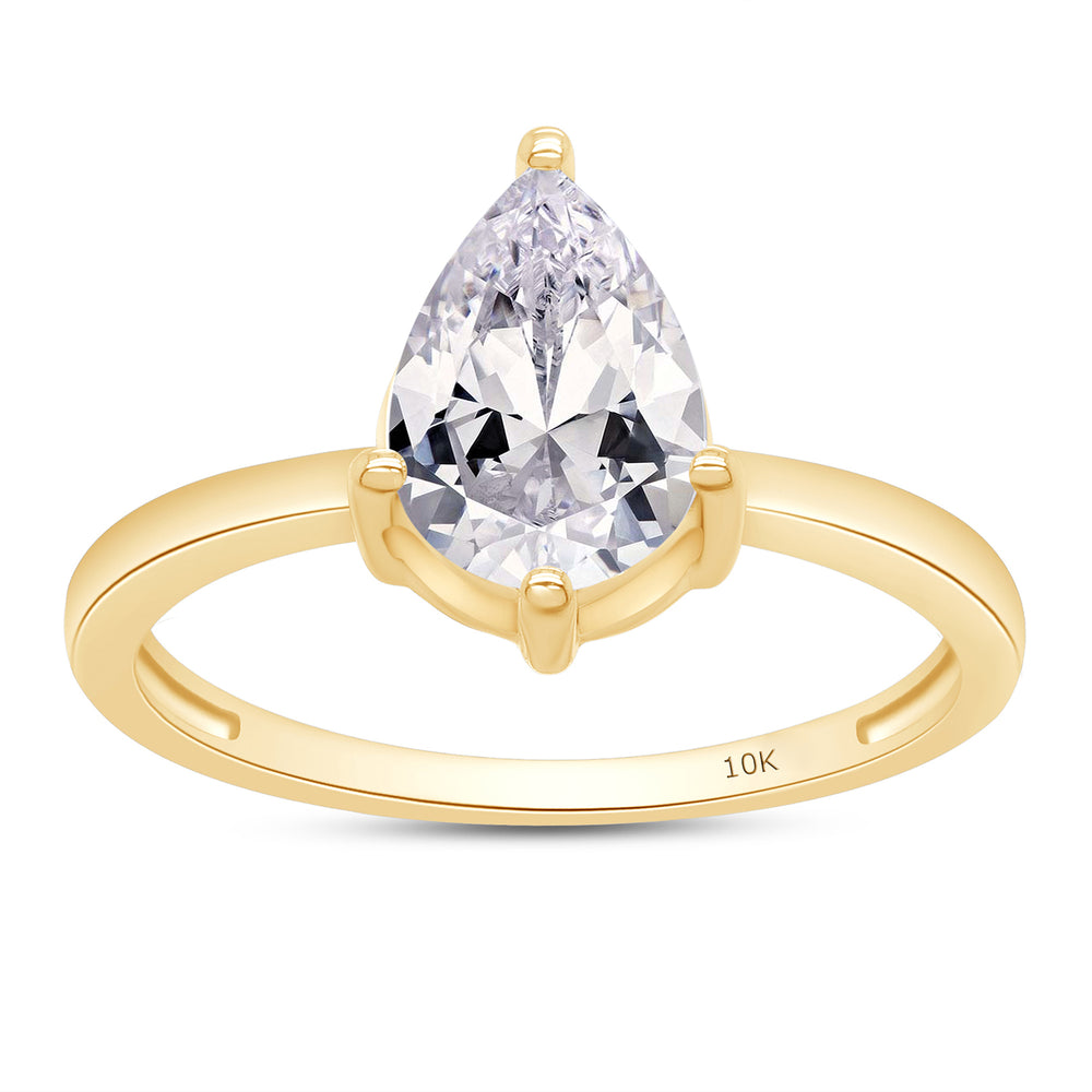 
                      
                        9X7MM Pear Cut Lab Created Moissanite Diamond Engagement Ring In 925 Sterling Silver Or 10K & 14K Solid Gold (1.40 Cttw)
                      
                    