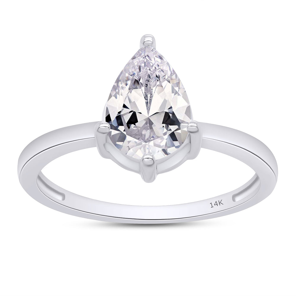 
                      
                        9X7MM Pear Cut Lab Created Moissanite Diamond Engagement Ring In 925 Sterling Silver Or 10K & 14K Solid Gold (1.40 Cttw)
                      
                    