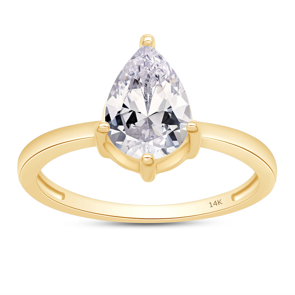 
                      
                        9X7MM Pear Cut Lab Created Moissanite Diamond Engagement Ring In 925 Sterling Silver Or 10K & 14K Solid Gold (1.40 Cttw)
                      
                    