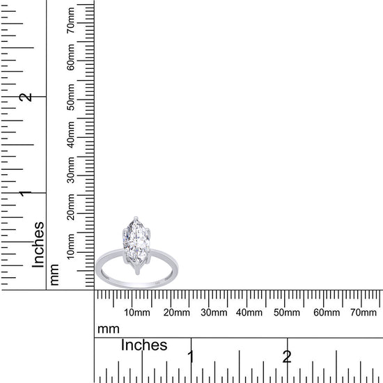1.60 Carat 12X6MM Marquise Cut Lab Created Moissanite Diamond Solitaire Ring for Women In 925 Sterling Silver