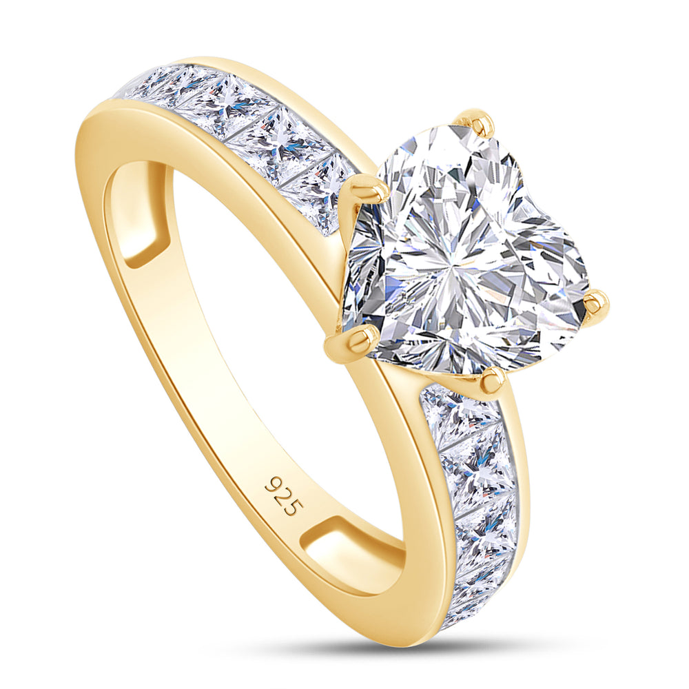 
                      
                        7MM Heart & Princess Cut Lab Created Moissanite Diamond Promise Ring In 925 Sterling Silver
                      
                    