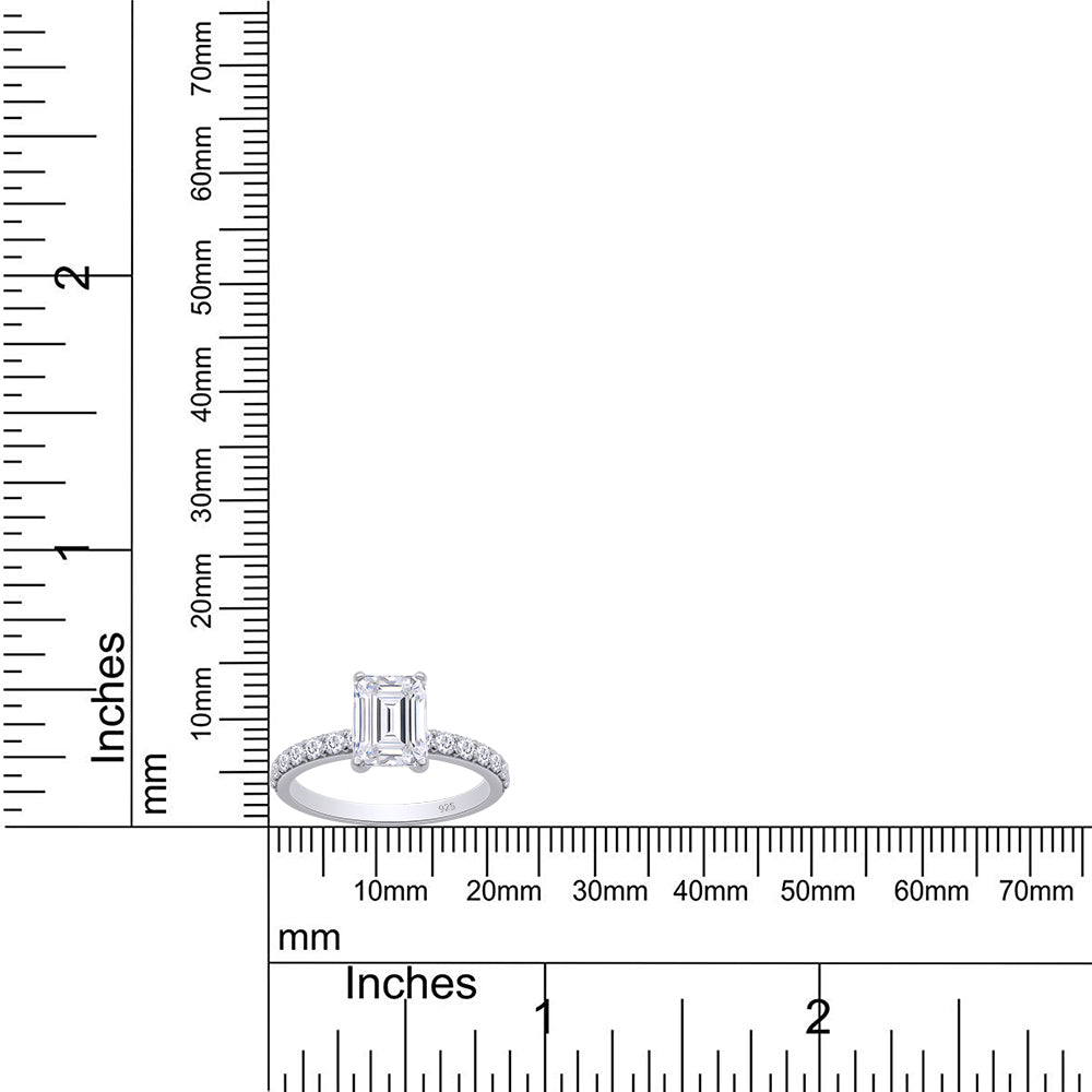 
                      
                        2 Carat 7X5MM Emerald Lab Created Moissanite Diamond Solitaire Engagement Ring For Women In 925 Sterling Silver
                      
                    