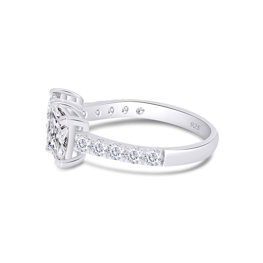 
                      
                        2 Carat Princess & Round Cut Lab Created Moissanite Adjustable Toi Et Moi Ring In 925 Sterling Silver
                      
                    