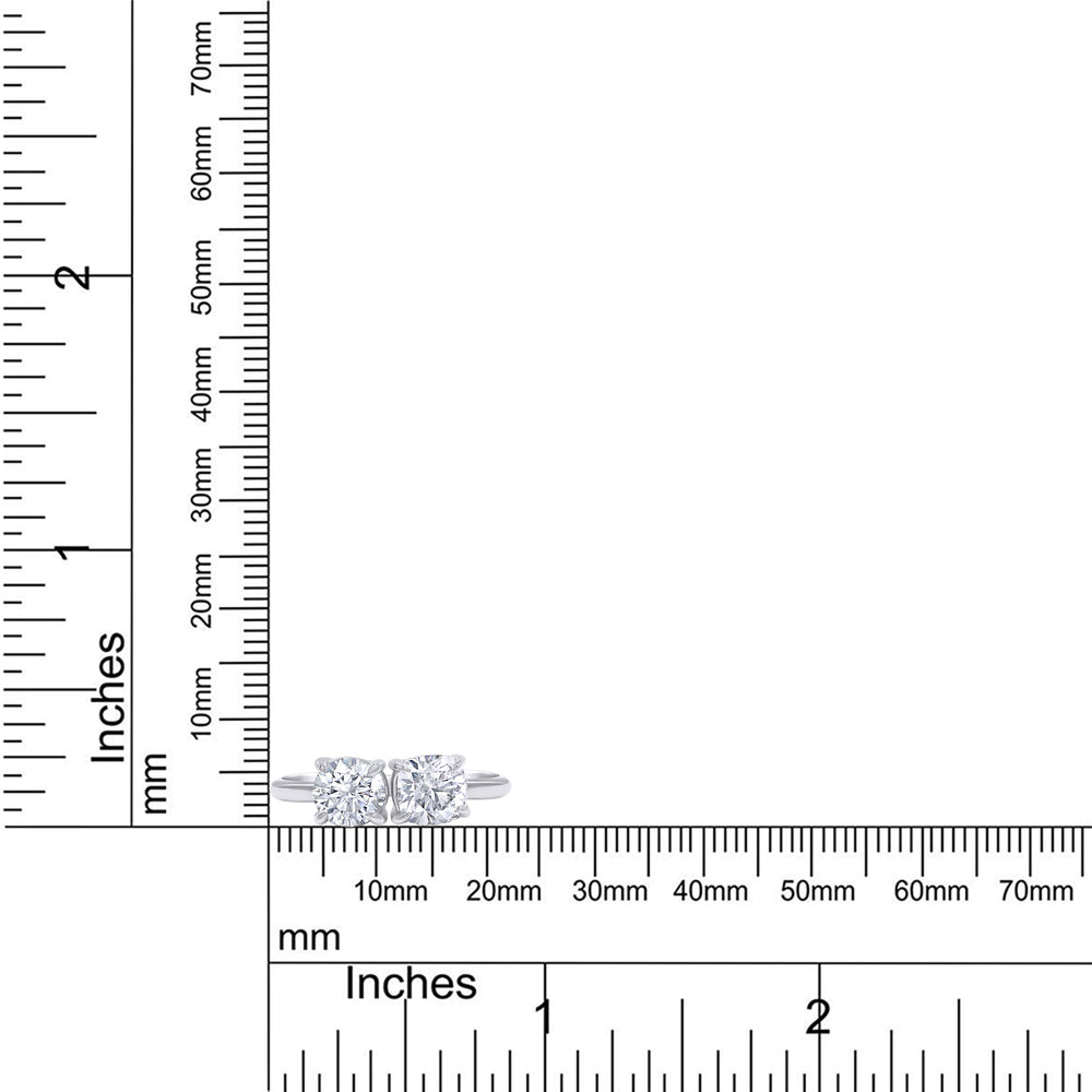 
                      
                        1 3/4 Carat Round & Cushion Lab Created Moissanite Diamond Toi Et Moi 2-Stone Engagement Ring For Women In 925 Sterling Silver
                      
                    