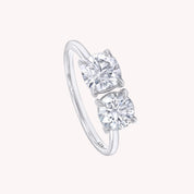 Toi Et Moi Round & Cushion Cut 2-Stone Engagement Ring