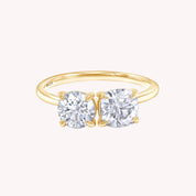 Toi Et Moi Round & Cushion Cut 2-Stone Engagement Ring