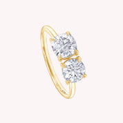 Toi Et Moi Round & Cushion Cut 2-Stone Engagement Ring